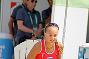 Deutsch: Beachvolleyball bei den Olympischen Jugendspielen 2018; Tag 11, 17. Oktober 2018; Mädchen, Finale – Italien (Claudia Scampoli & Nicol Bertozzi)- Russland (Maria Woronina & Maria Botscharow) 0:2 (19–21/19–21) English: Beach volleyball at the 2018 Summer Youth Olympics at 17 October 2018 – Girls Final – Italy (Claudia Scampoli & Nicol Bertozzi) - Russia (Maria Voronina & Maria Bocharova) 0:2 (19–21/19–21)