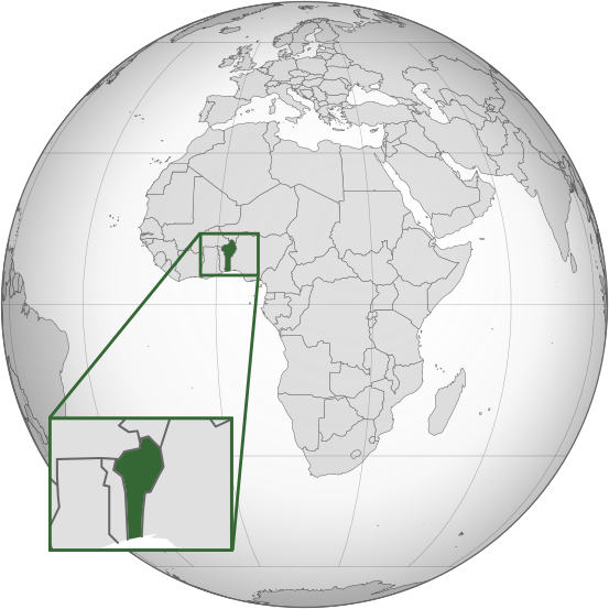 File:Benin (orthographic projection with inset).svg