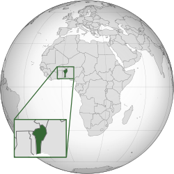 Lage von Benin (dunkelgrün)