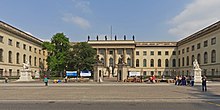 The Humboldt University of Berlin, the world's first modern university, is affiliated with 57 Nobel Prize winners. Berlin-Mitte Humboldt-Uni 05-2014.jpg