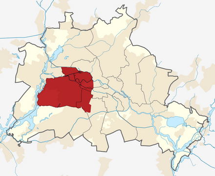 Location of the City West in Berlin