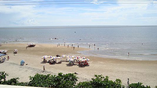 Beach at Long Hải, a tourist attraction
