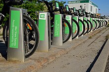 TD logos on bike racks BikeShareTorontoTD.jpg