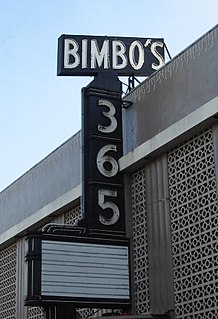 Bimbos 365 Club Restaurant in California, United States