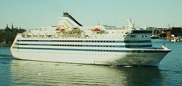 MS Birka Princess in her original exterior appearance and livery.