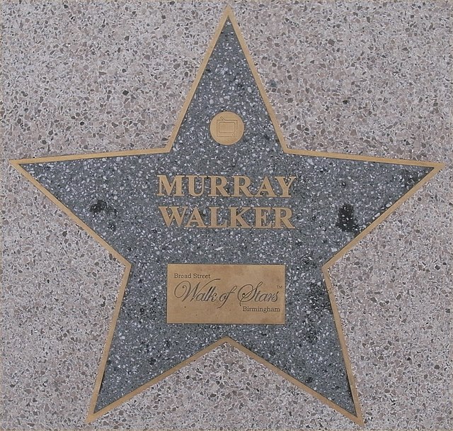 Murray Walker's star on the Birmingham Walk of Stars