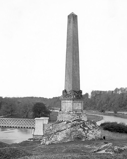 The former Boyne Obelisk (c.1890), Oldbridge, County Louth, Ireland.