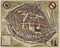 Ville de Strasbourg en 1572 entourée par une douve continue