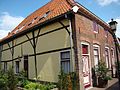 Maison mixte brique et colombages du XVIIe siècle à Bredevoort (est des Pays-Bas).