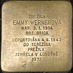 Lapide commemorativa di Brno Emmy Wernerová.jpg