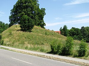 The castle hill from the west