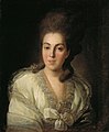 Anna Alexaksandrovna Stroganova, récipiendaire de l'ordre de Sainte-Catherine, épouse du prince Mikhaïl Mikhaïlovitch Golytsin, portrait de Fiodor Stepanovitch Rokotov (1777)