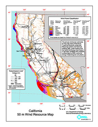 <span class="mw-page-title-main">Wind power in California</span> Electricity from large wind farms