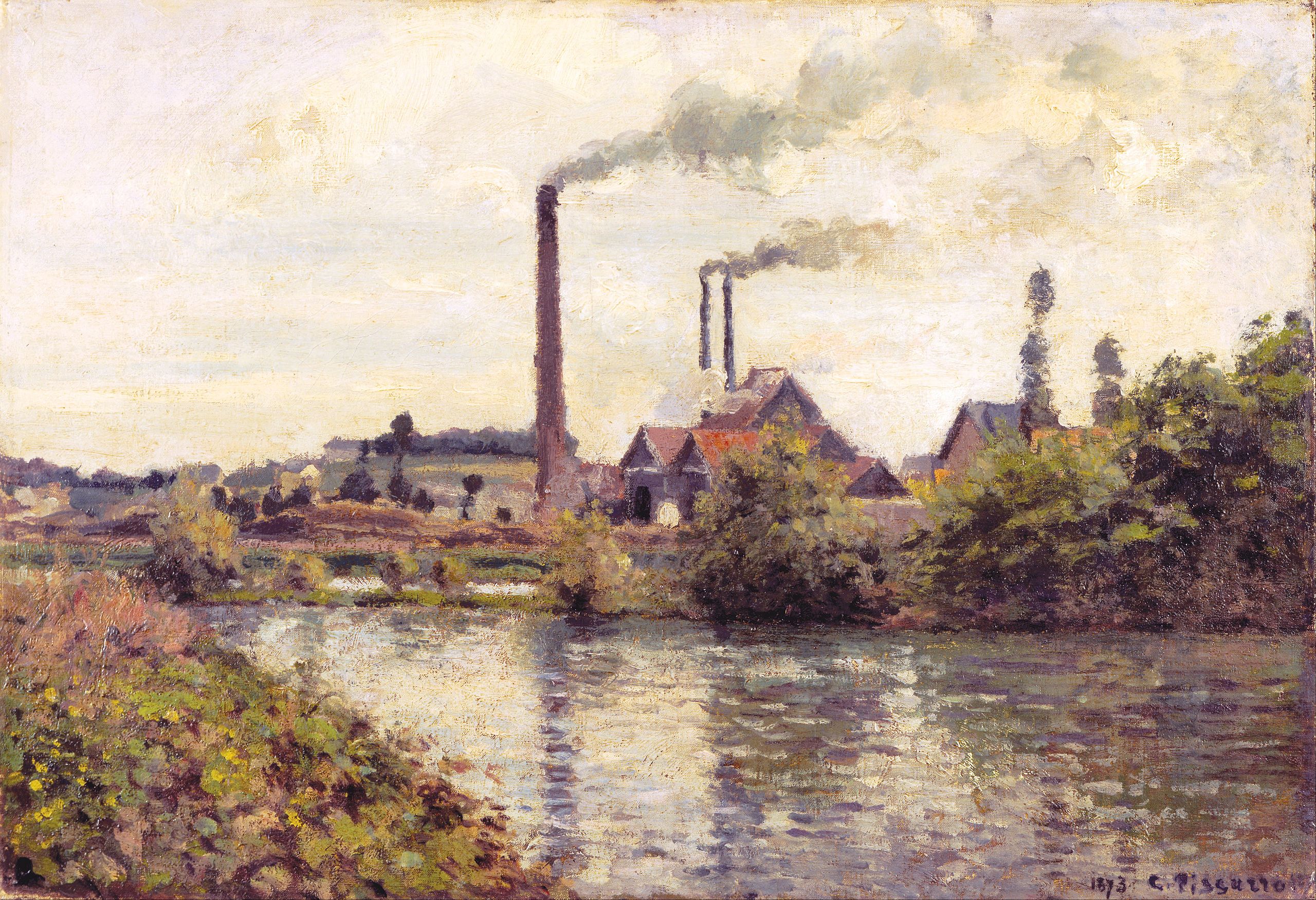 File:Camille Pissarro - The Factory at Pontoise - Google Art Project.jpg -  Wikipedia