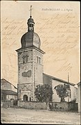 Carte postale représentant l'église de Darnieulles.