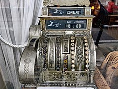 Cash register at Hotel Royal Victoria (Pisa).jpg