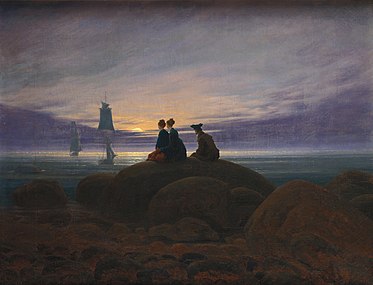 „Mondaufgang am Meer“Sama autori 1822. aastal valminud teos(Alte Nationalgalerie Berlin)