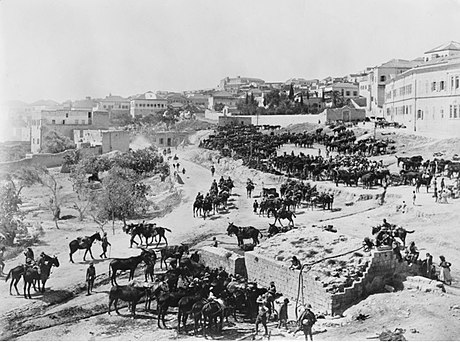 File:Cavalry watering at Mary's Well in Nazareth 1918 (AWM image B00273).jpg