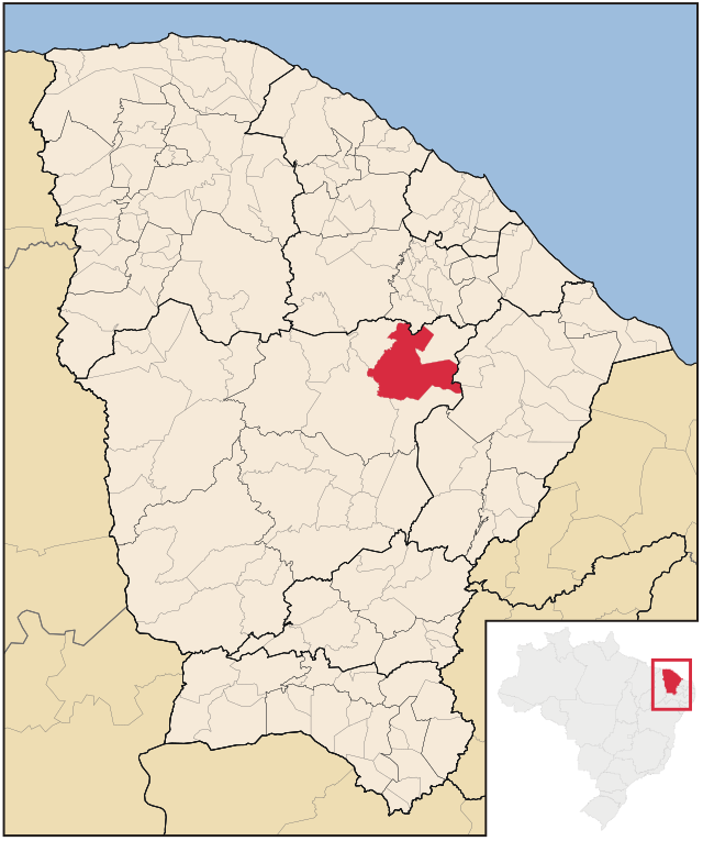 Localização de Quixadá no Ceará