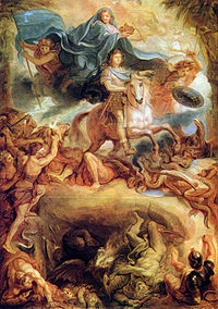 Charles Le Brun, Apotheosis of Louis XIV, 1677. An example of art at the service of the State. Charles Le Brun 001.jpg