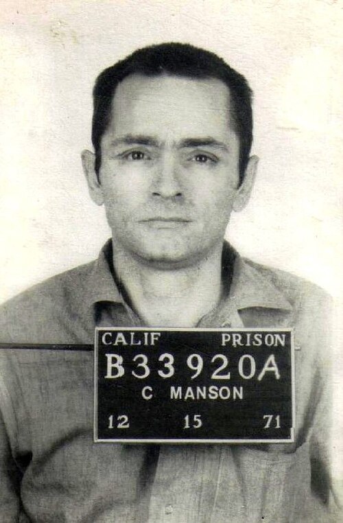 Manson's 1971 mugshot.