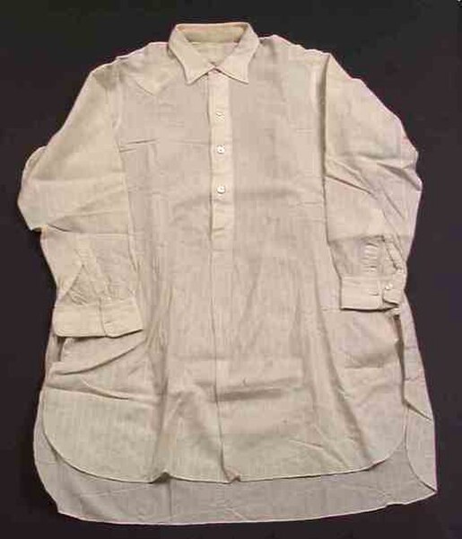Charvet shirt from the 1930s, Norsk Folkemuseum, Oslo, Norway
