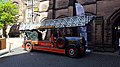Cheshire County Fire Brigade machine near entrance to Chester Cathedral.jpg
