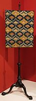 Chippendale style pole screen from Philadelphia, c. 1770, mahogany, --Honolulu Academy of Arts-- (needlepoint is modern).jpg