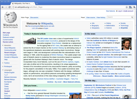 A web page displayed in a web browser