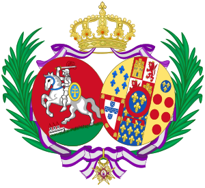 Coat of arms as Princess Czartoryski and Bourbon (1937-1946)