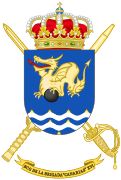 Escudo del Batallón del Cuartel General de la Brigada "Canarias" XVI (BCG XVI)