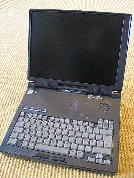 Compaq Armada laptop from the late 1990s