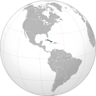 Mapa pokazuje poziciju Kube