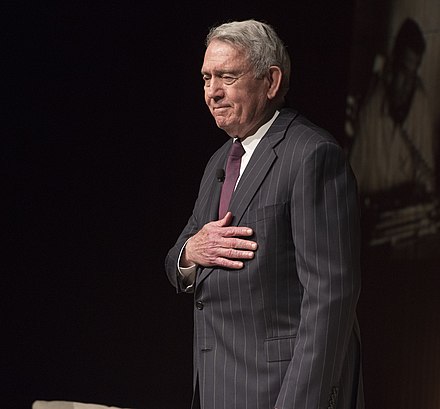 Rather at the LBJ Presidential Library in 2016