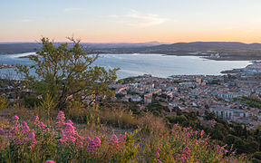 Dawn on Sète and the Étang de Thau