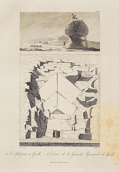 Pl.7 - Le Sphinx Entrée de la grande Pyramide de Giseh