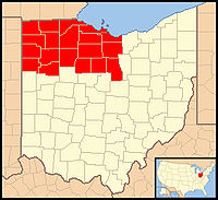 Karta över stiftet i Toledo (USA)