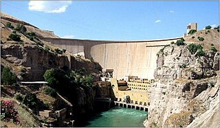 Dukan Dam Dam in As Sulaymaniyah Governorate, Iraq