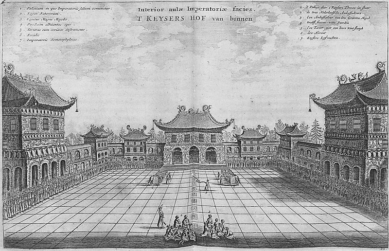 File:Dutch and Moghol embassies at the Chinese court in 1656.jpg