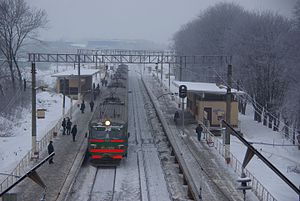 Plataforma en 2009, tren hacia Moscú