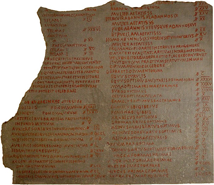 File:Edict on Maximum Prices Diocletian piece in Berlin.jpg