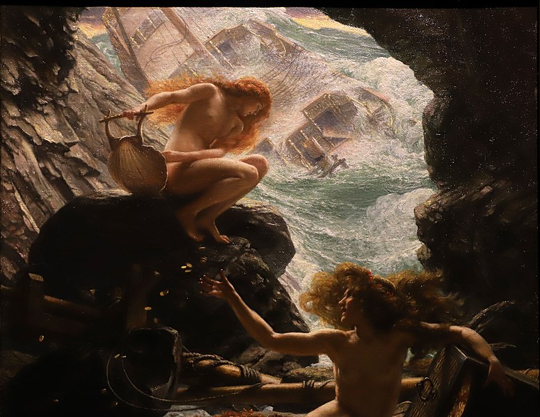 File:Edward john poynter, la grotta delle ninge della tempesta, 1902 (norfolk, hermitage museum and gardens) 03 naufragio.jpg