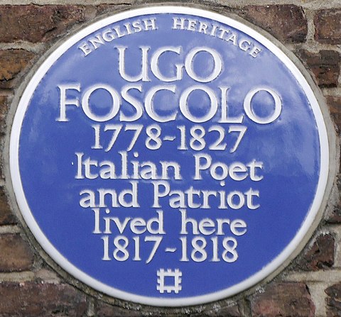 Blue plaque in Edwardes Square in west London