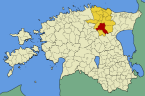 Harta comunei Väike-Maarja în cadrul Estoniei