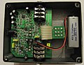 Electro-Harmonix Micro Metal Muff circuit board, casing open.