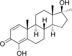 Skeletal formula of the enestebol molecule