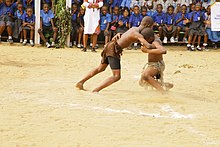 School children in a wrestling competition in Cameroon Enfants lutteurs ++.jpg