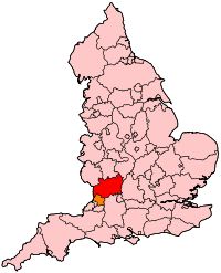 Графство Глостершир на карте
