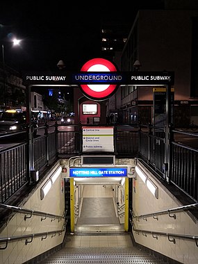 Entrance of Notting Hill gate station.jpg