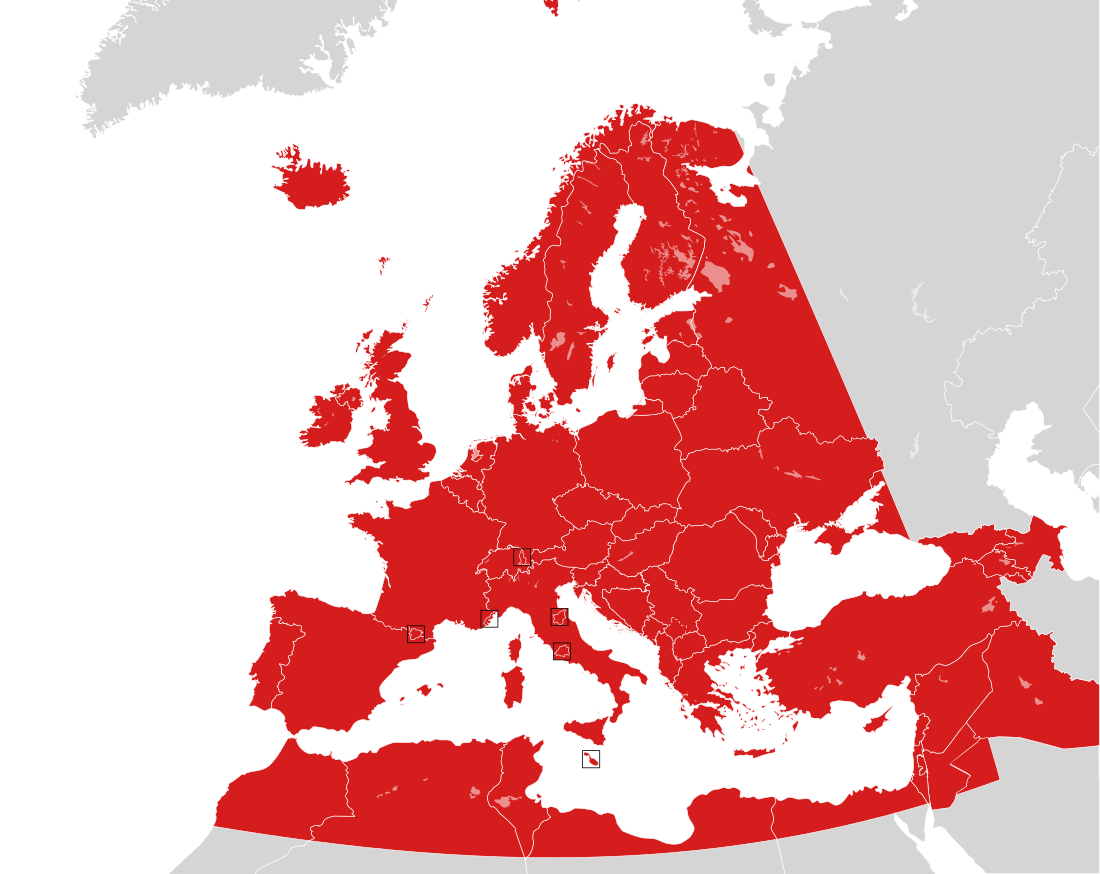 Det europeiske kringkastingsområdet